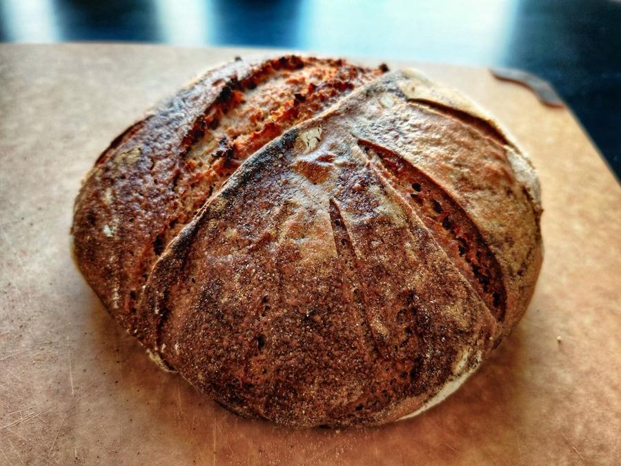 Image of a homemade sourdough loaf