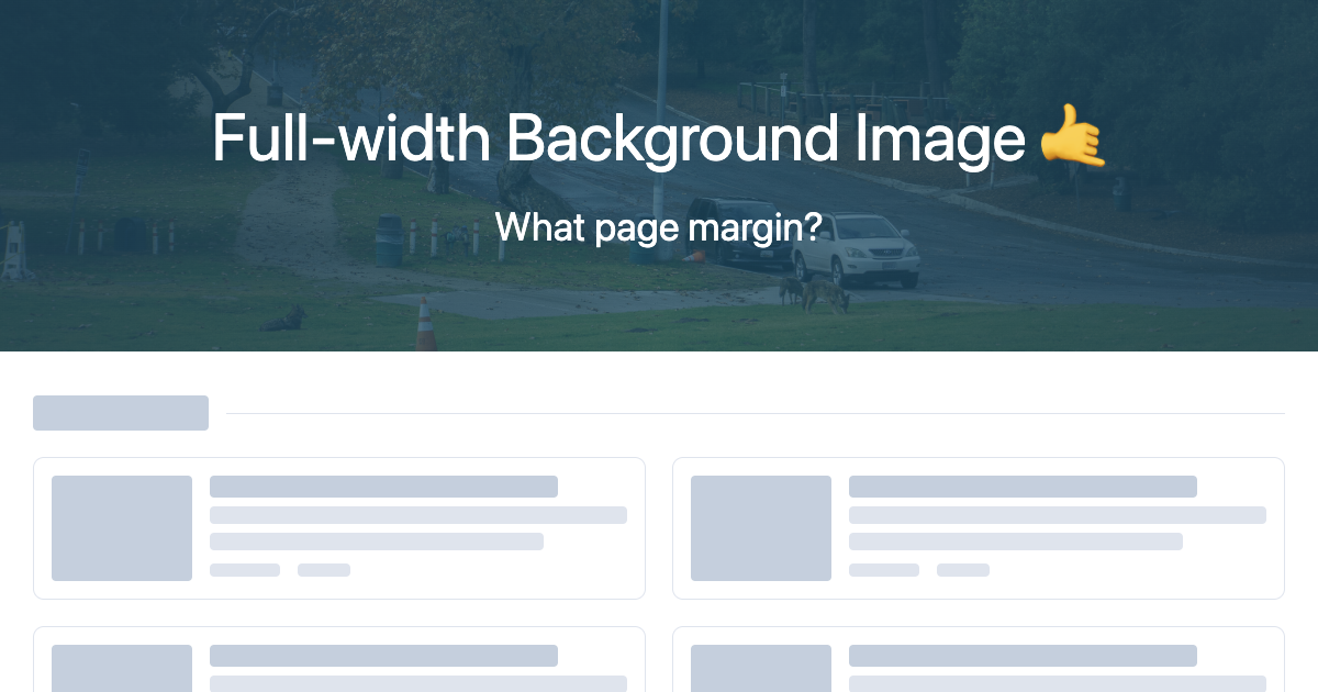 CSS code snippet showing full-width background image technique